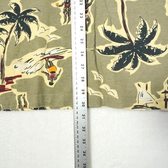 Tommy Bahama Polo Shirt Men's Medium Green Hula Dancer Hawaiian Aloha Palm Tree - Picture 5 of 7